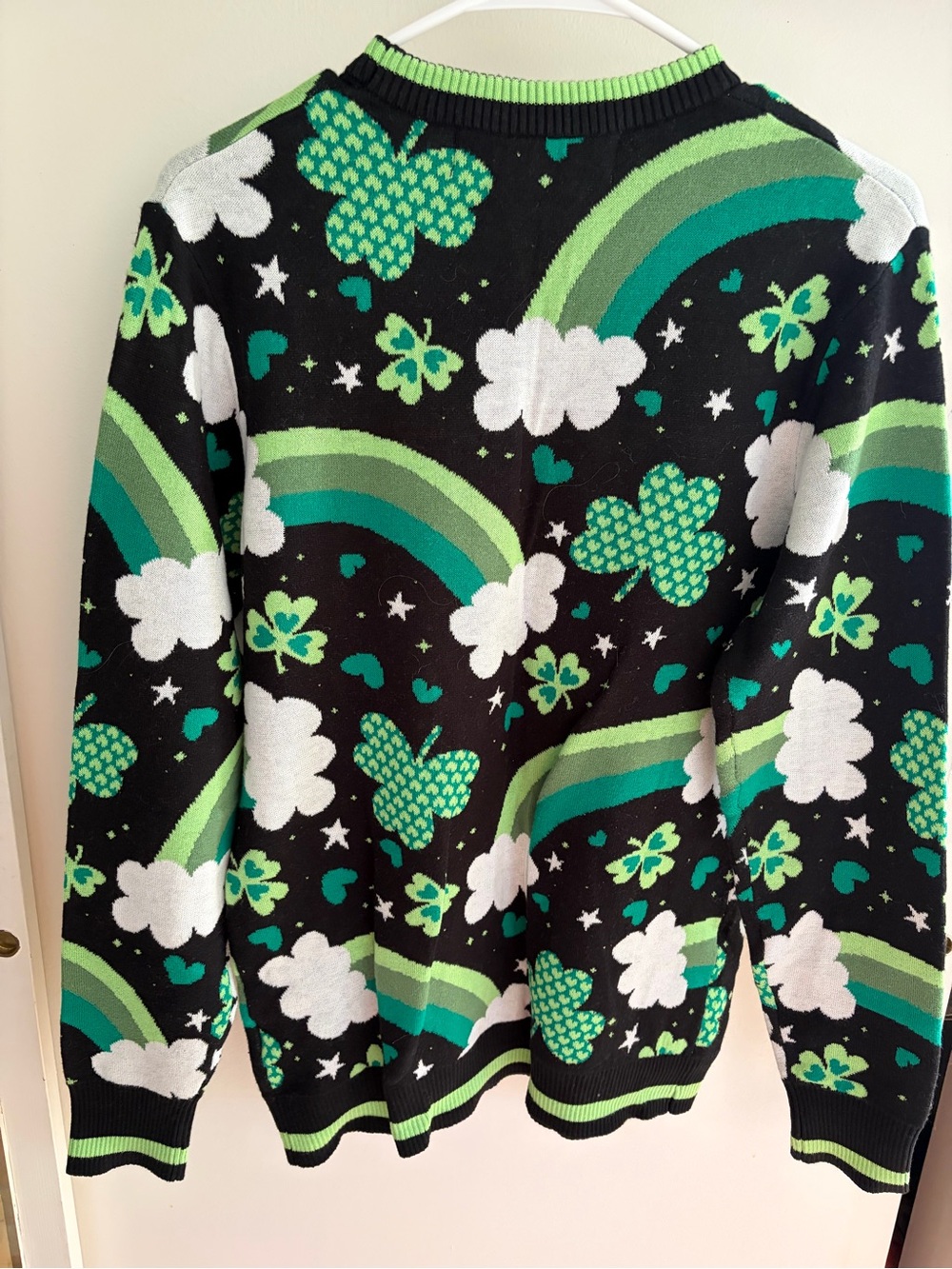 Care Bears Black & Green Shamrock Crewneck Sweater - Picture 3 of 4